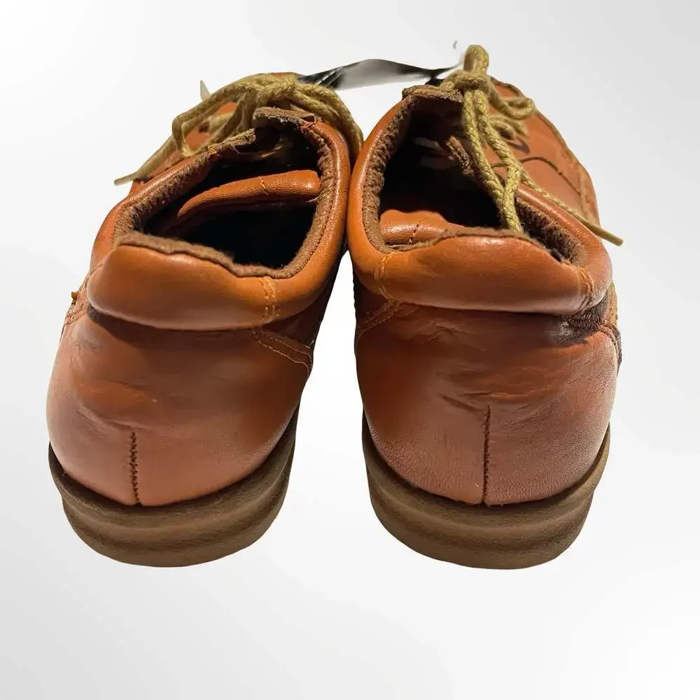 Vintage NWT Barclay Freesports Brown Leather Moc Toe Oxford Shoes